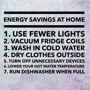 Energy savings at home