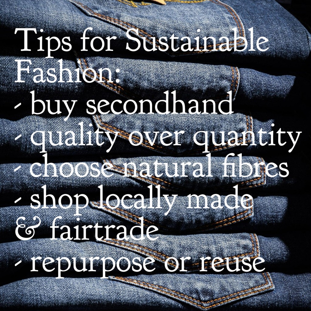5 Tips for Sustainable Fashion | I Spy Plum Pie
