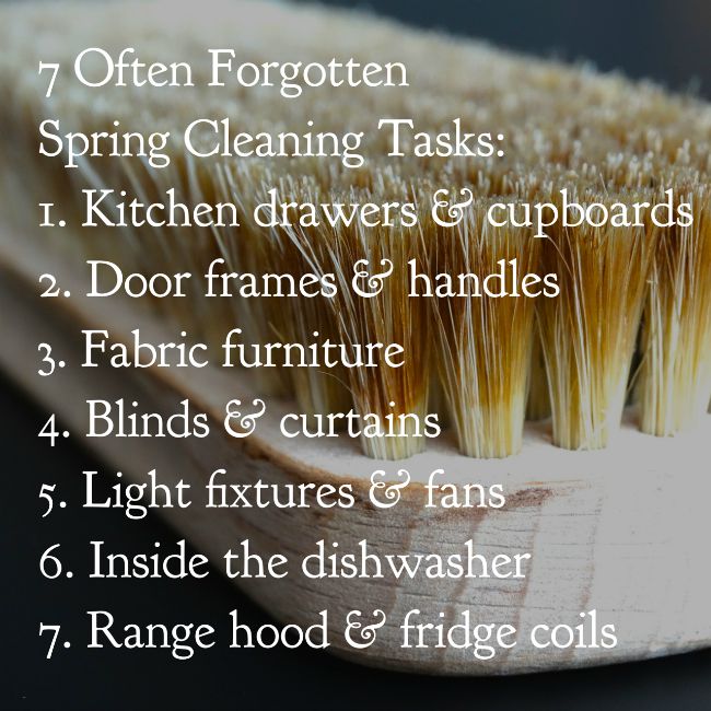 7 Often Forgotten Spring Cleaning Tasks