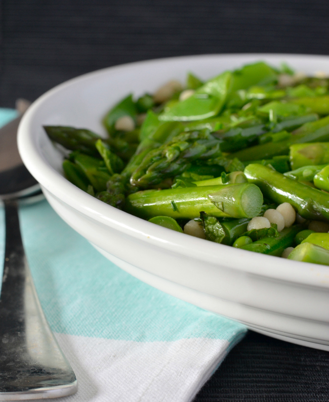 Pea & Asparagus Israeli Couscous Salad | I Spy Plum Pie