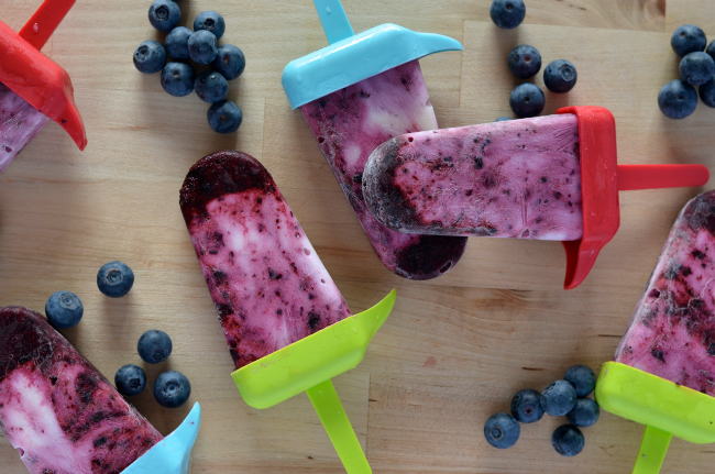 Blueberry Yoghurt Icy Poles | I Spy Plum Pie