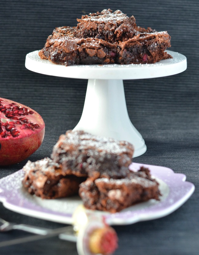 Pomegranate Brownies | I Spy Plum Pie