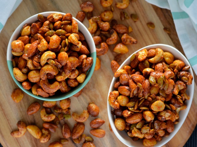 Honey Paprika Spiced Nuts | I Spy Plum Pie