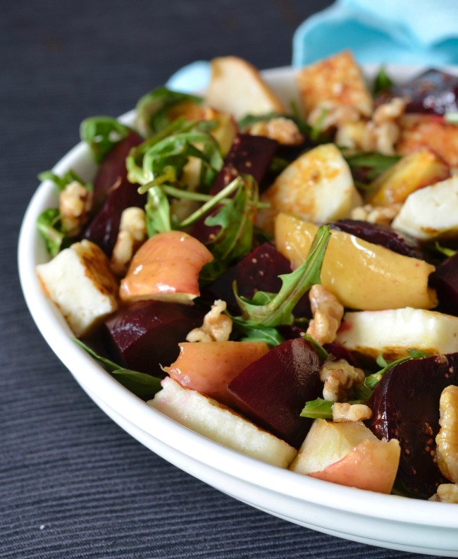 Roast Beetroot, Apple & Haloumi Salad | I Spy Plum Pie