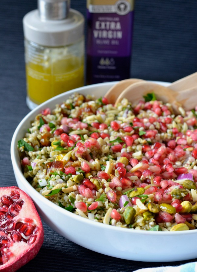 Freekeh and Buckwheat Pomegranate Salad | I Spy Plum Pie