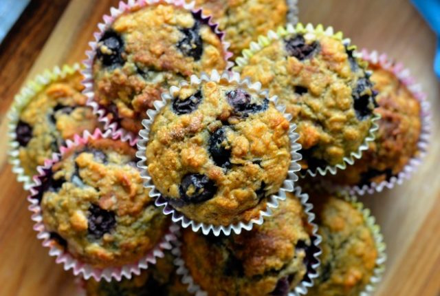Healthy Banana Blueberry Muffins | I Spy Plum Pie