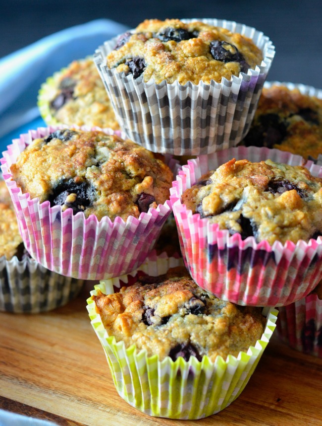 Healthy Banana Blueberry Muffins | I Spy Plum Pie