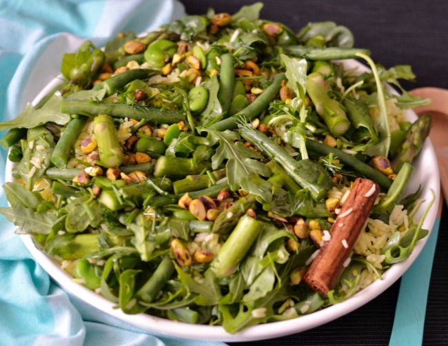 Asparagus Bean Rice Salad | I Spy Plum Pie