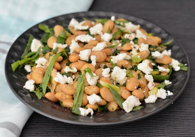 Butterbeans with Spinach and Feta | I Spy Plum Pie