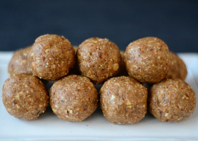 Salted Caramel Protein Balls | I Spy Plum Pie