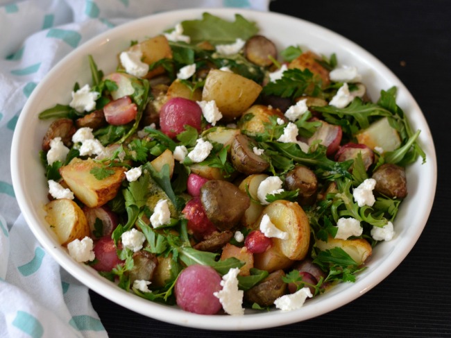 Roasted Radish, Potato and Jerusalem Artichoke Salad | I Spy Plum Pie