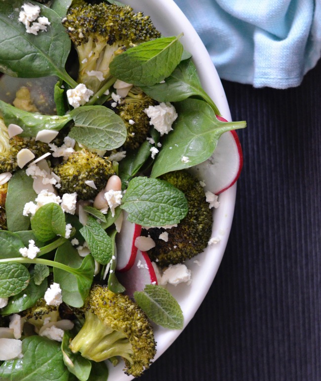 Roast Broccoli Cannellini Bean Salad | I Spy Plum Pie