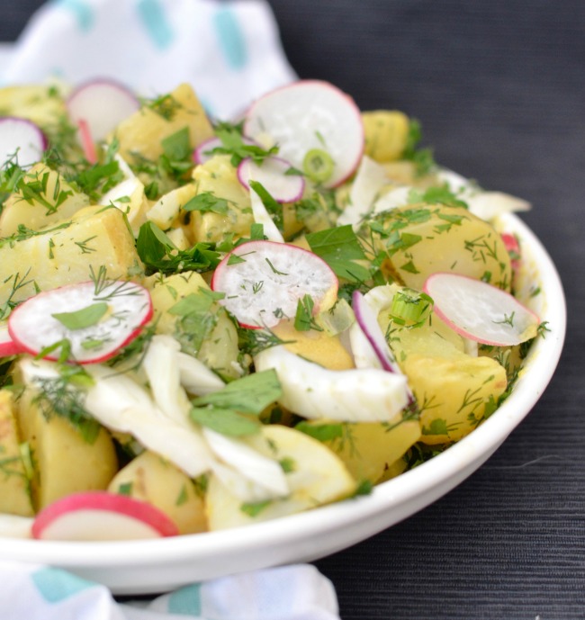 Potato Salad with Radish and Fennel | I Spy Plum Pie