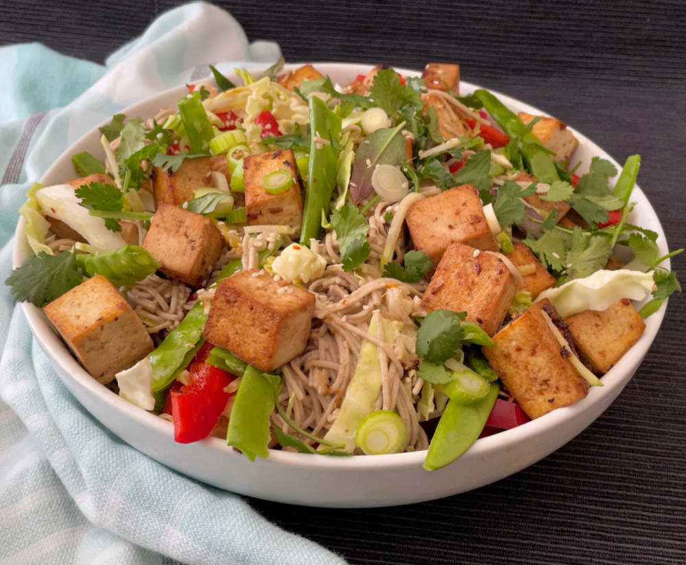 Thai Tofu Soba Noodle Salad | I Spy Plum Pie