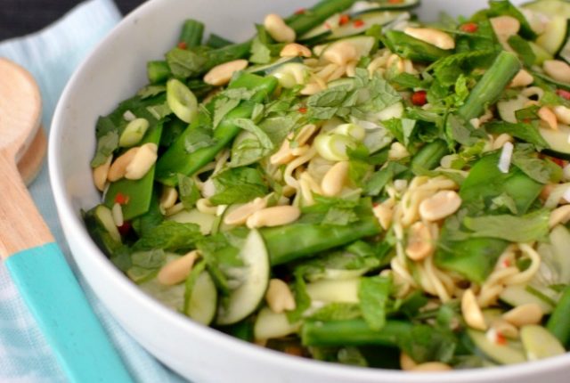 Peanut Herb Noodle Salad | I Spy Plum Pie