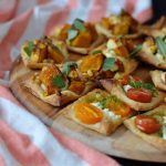 Recipe: Pumpkin Feta and Tomato Goats Cheese Tarts